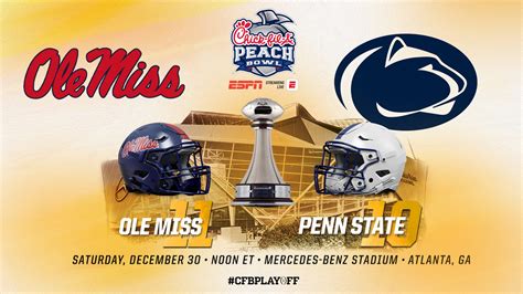 Penn State vs. Ole Miss 2023 Peach Bowl Showdown: Unveiling the Odds, Lines, and Picks for a Gridiron Clash!